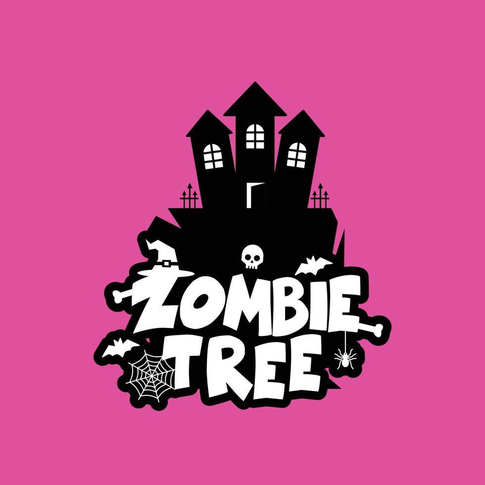 zombie festa tipografia design vettore