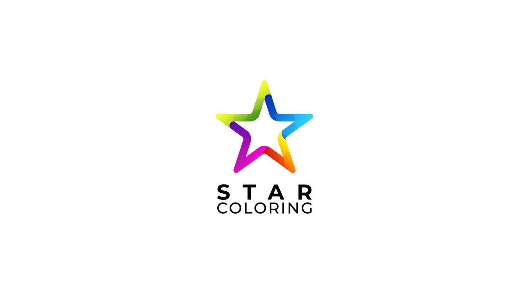 colorato stella logo design design simbolo e vettore