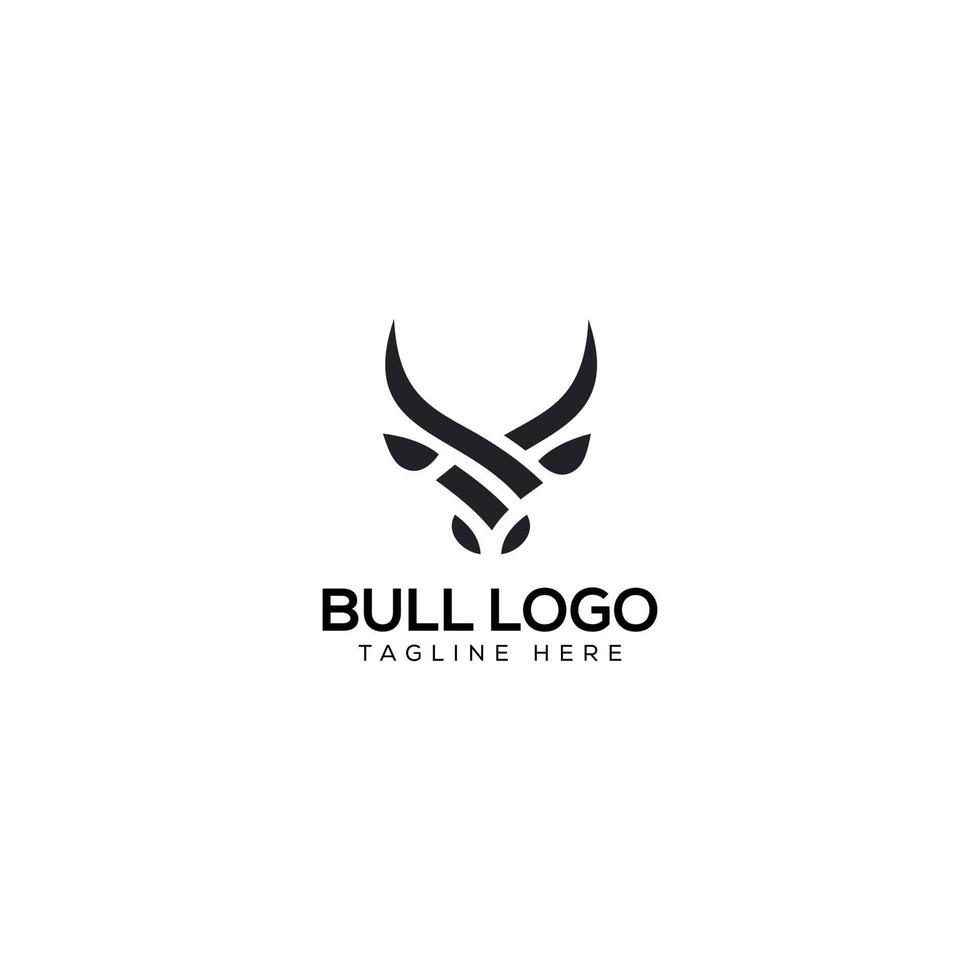 design del logo del toro vettore