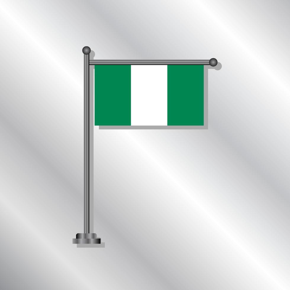 illustrazione di Nigeria bandiera modello vettore