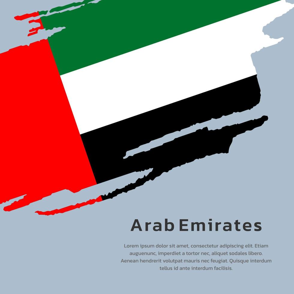 illustrazione di arabo Emirates bandiera modello vettore