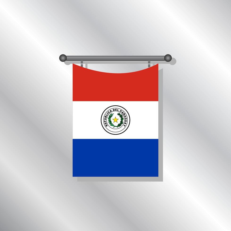 illustrazione di paraguay bandiera modello vettore