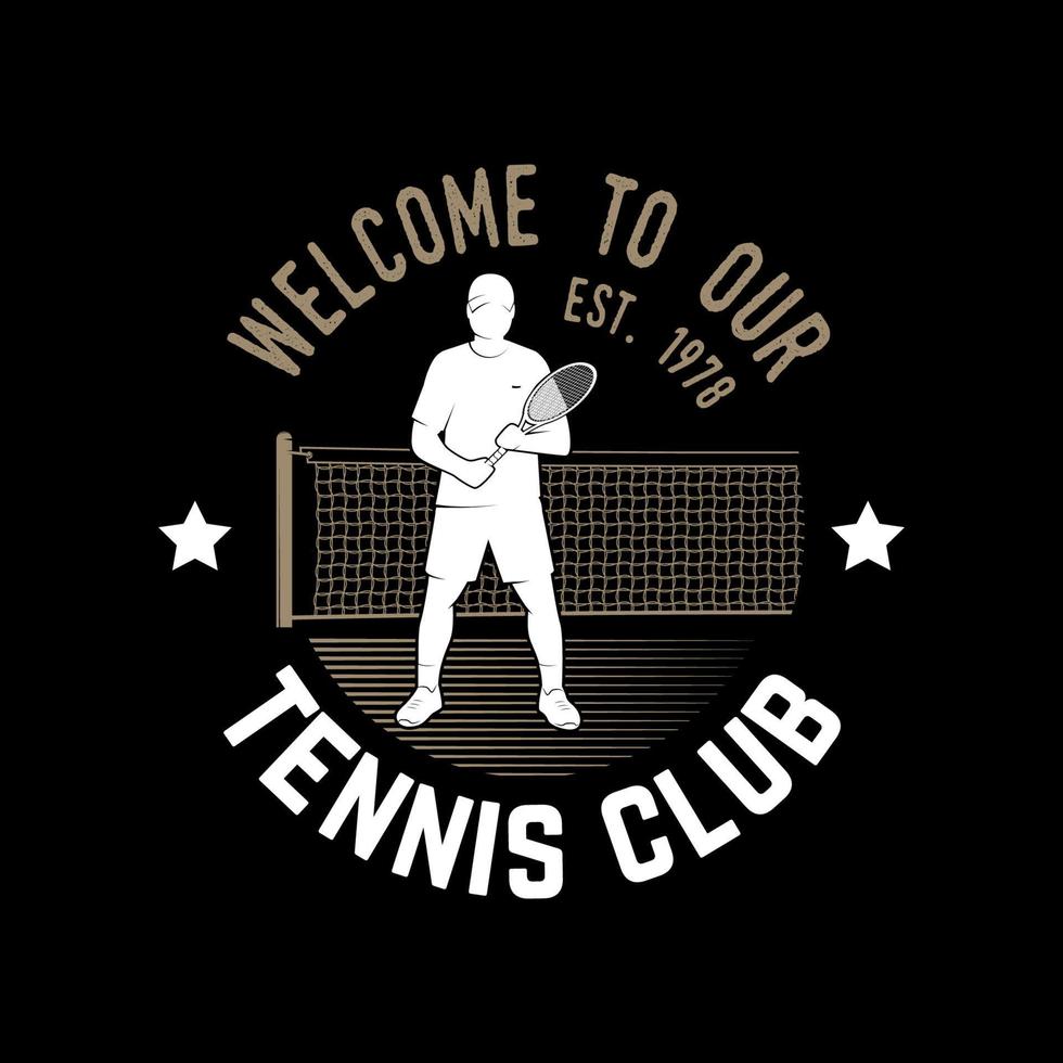 tennis club. vettore illustrazione.