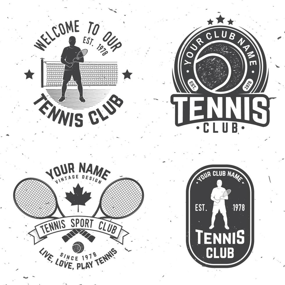 tennis club. vettore illustrazione.