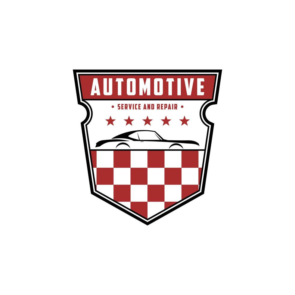 settore automobilistico riparazione e servizio emblema logo disegno, migliore per auto negozio, garage, scorta parti logo premio vettore