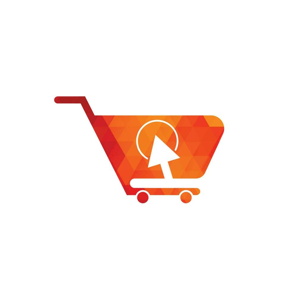 fare clic sul design dell'icona del logo del negozio. modello di progettazione del logo del negozio online vettore