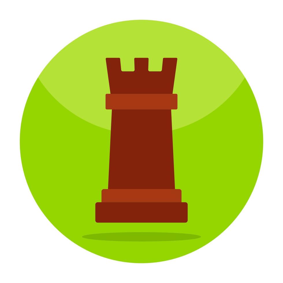 un icona design di scacchi torre vettore