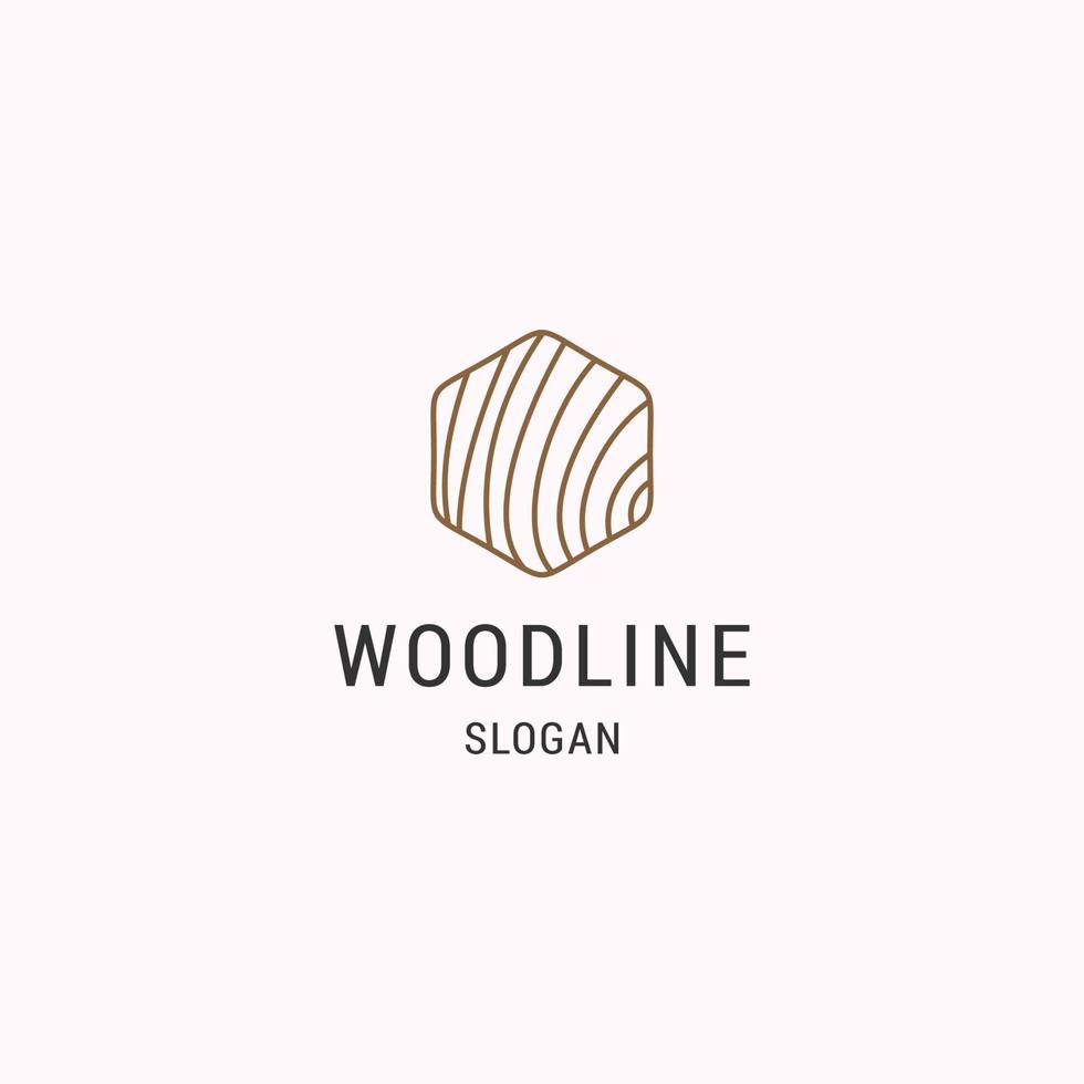 di legno logo icona design modello vettore illustrazione
