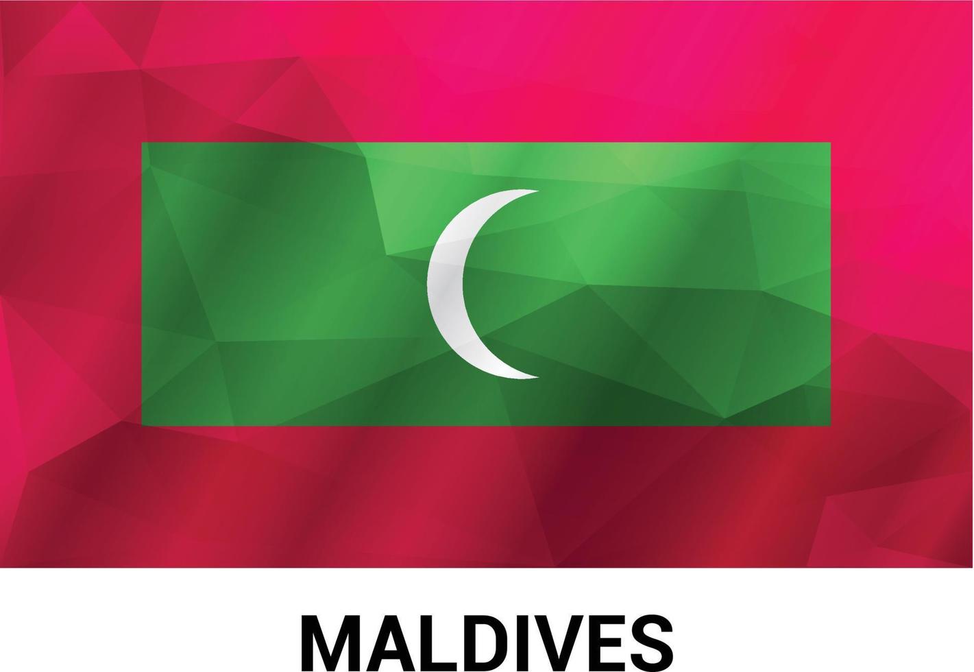 Maldive bandiera design vettore