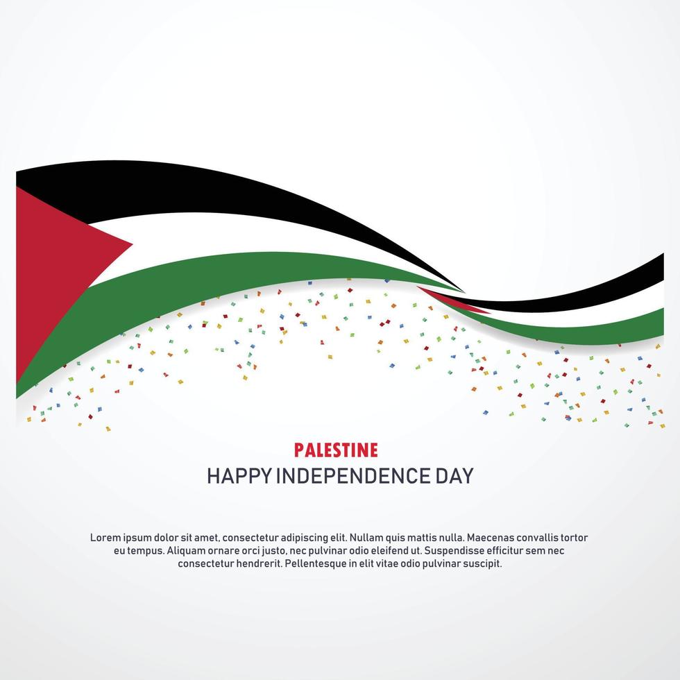 Palestina felice giorno dell'indipendenza sfondo vettore