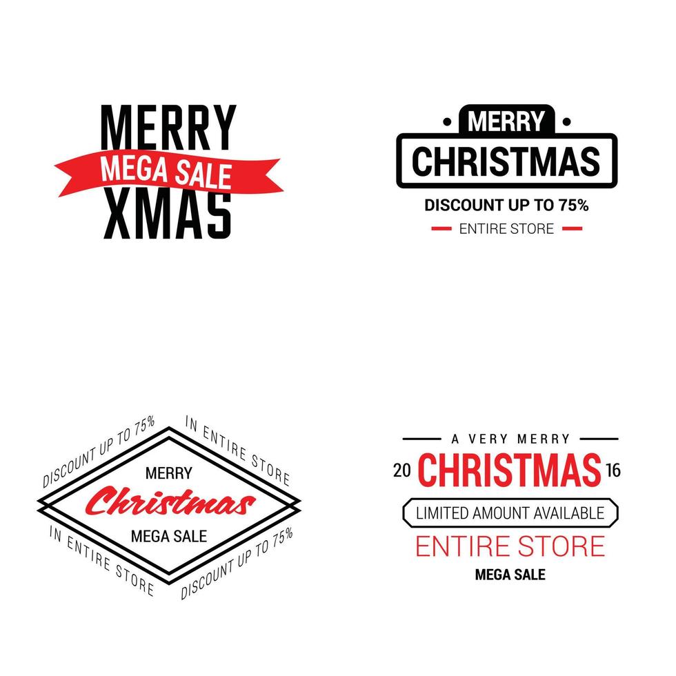 allegro Natale carta con elegante design e tipografia vettore