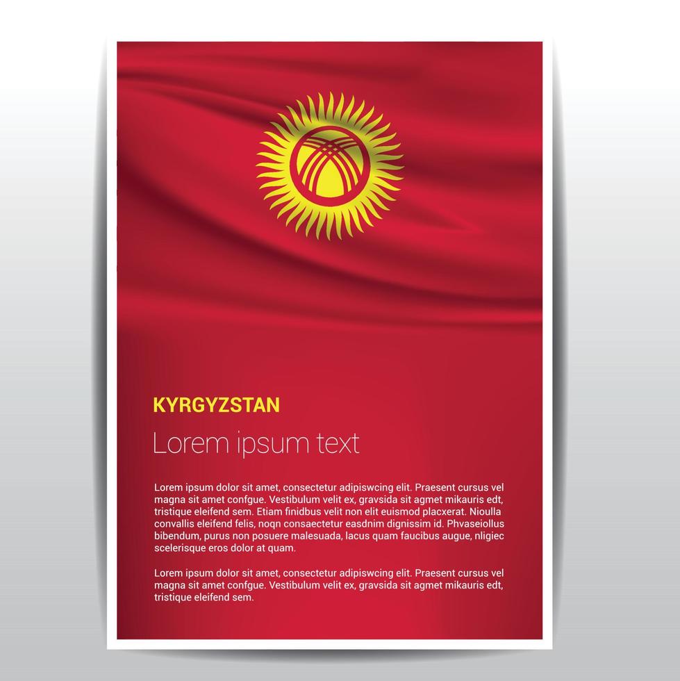 Kyrgyzstan bandiera design vettore