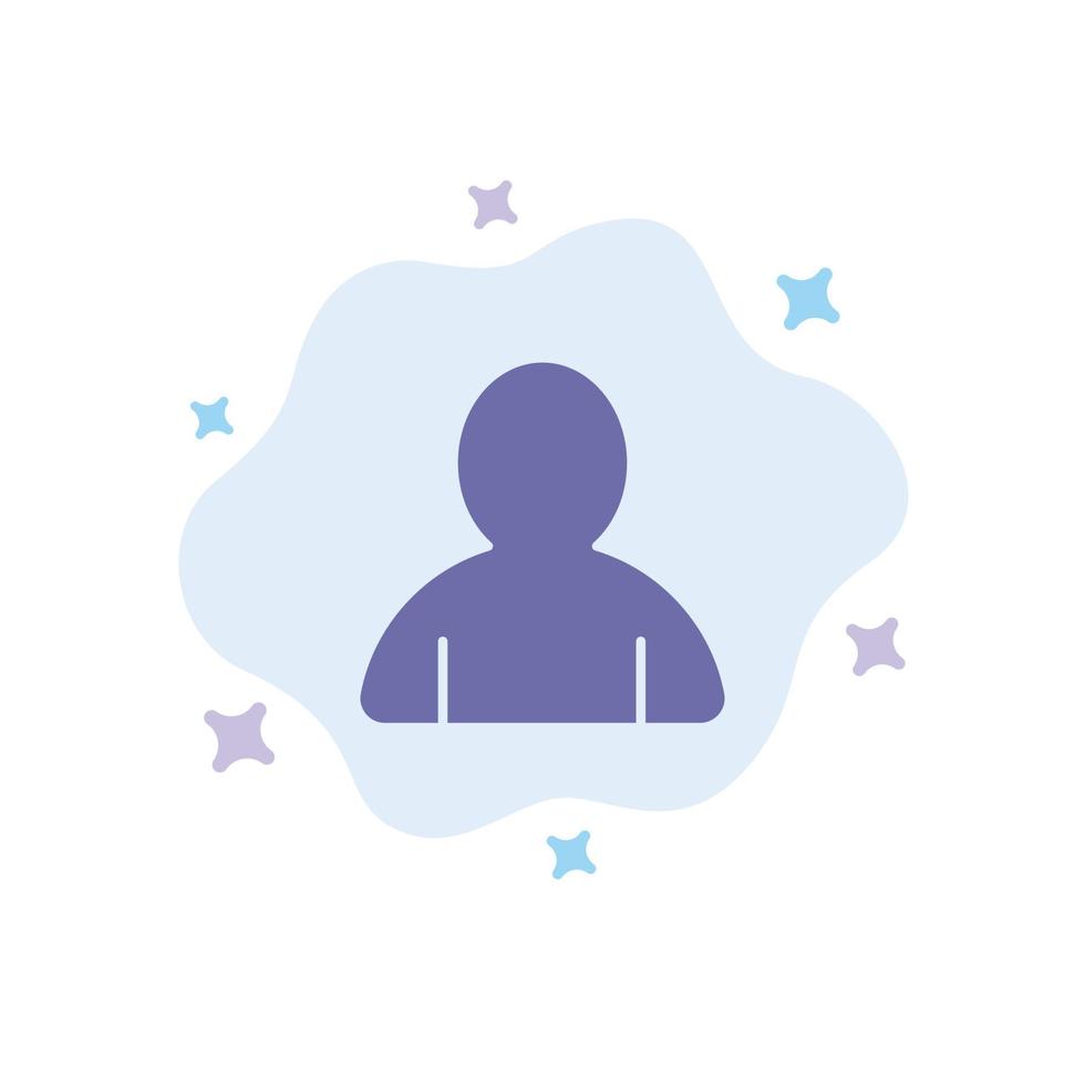 account avatar utente blu icona su astratto nube sfondo vettore