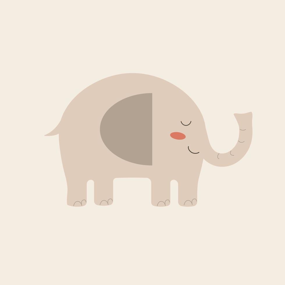 elefante cartone animato boho stile. vettore illustrazione