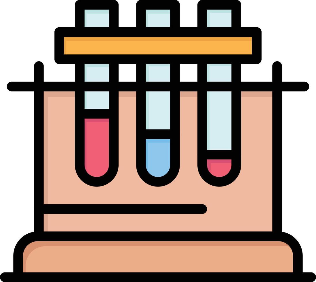 laboratorio test chimica scienza piatto colore icona vettore icona bandiera modello