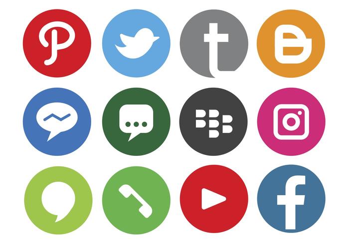 Logo dei social media vettore