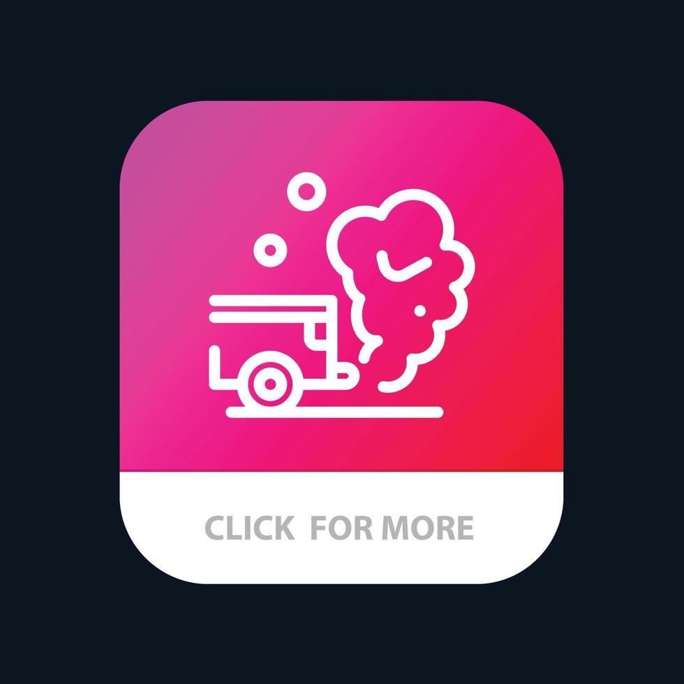 aria auto gas inquinamento Fumo mobile App pulsante androide e ios linea versione vettore
