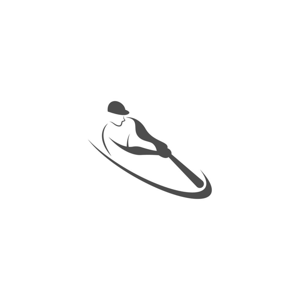 baseball icona logo design illustrazione vettore
