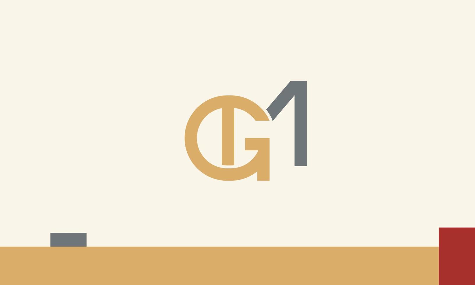 alfabeto lettere iniziali monogramma logo gm, mg, g e m vettore