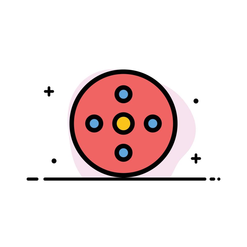 telecamera bobina metraggio bobina Conservazione attività commerciale piatto linea pieno icona vettore bandiera modello