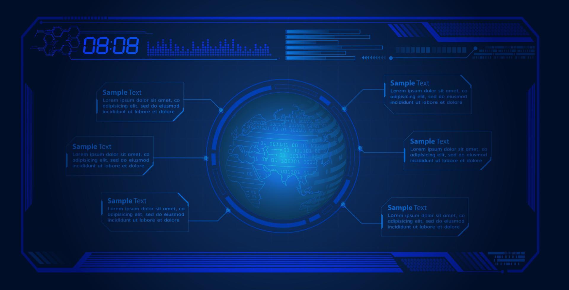 moderno hud tecnologia schermo sfondo vettore