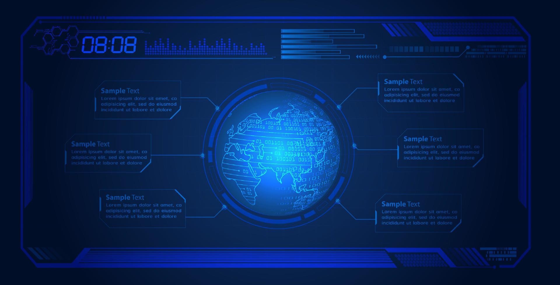 moderno hud tecnologia schermo sfondo vettore