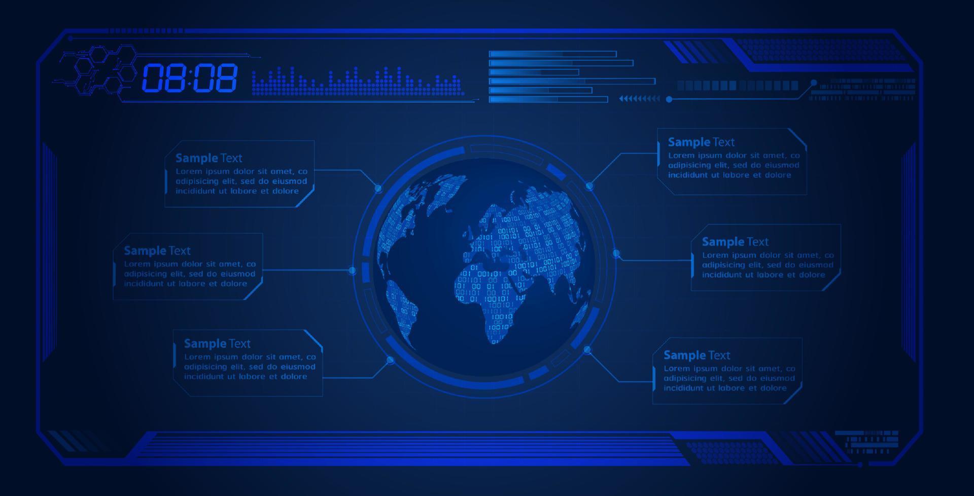 moderno hud tecnologia schermo sfondo vettore