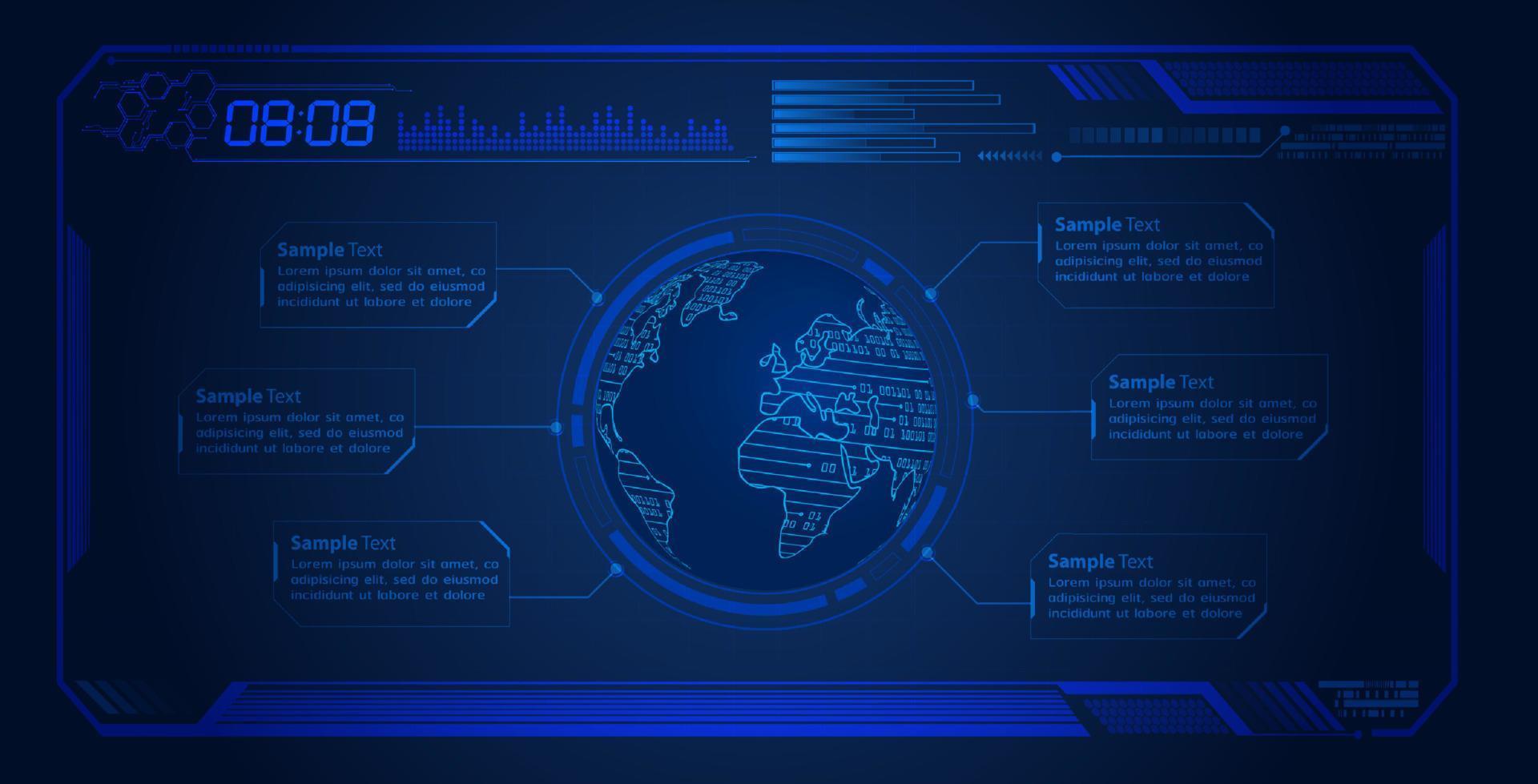 moderno hud tecnologia schermo sfondo vettore