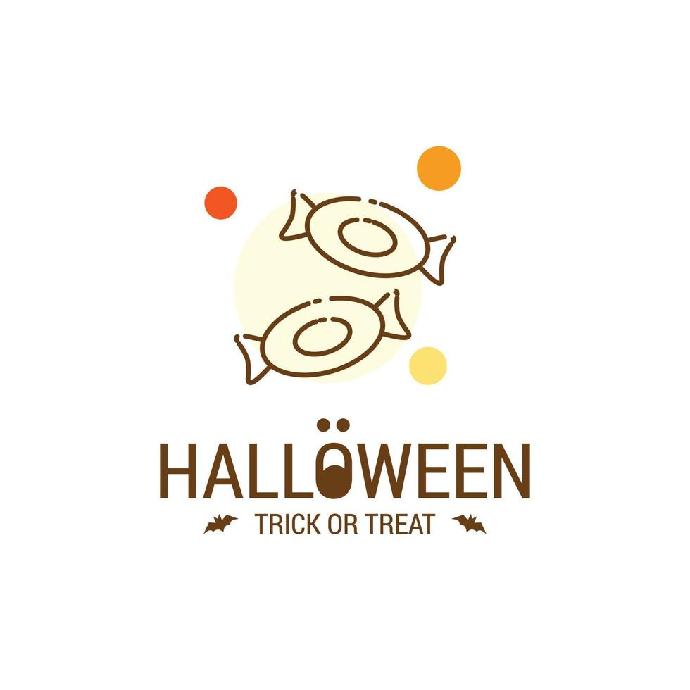 contento Halloween design con tipografia e bianca sfondo vettore