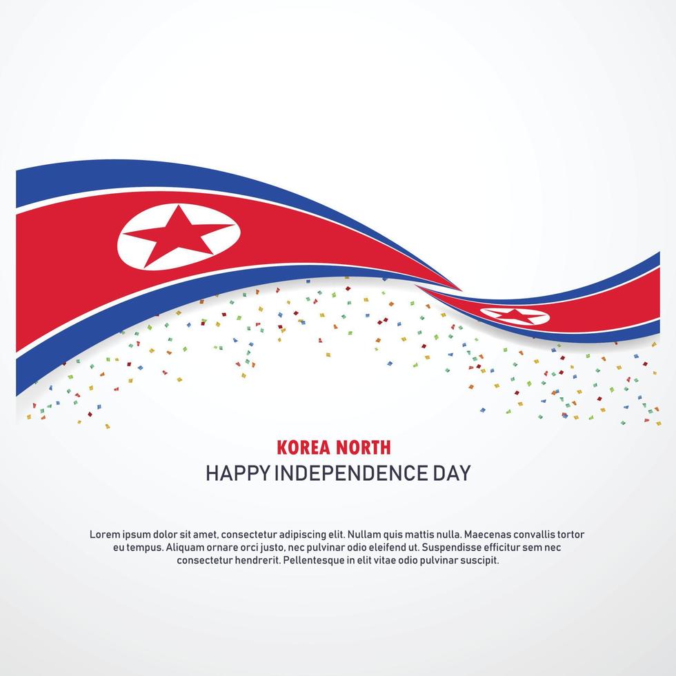 Corea nord contento indipendenza giorno sfondo vettore