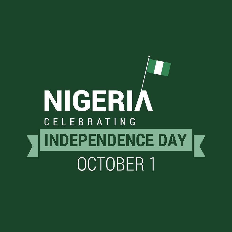 Nigeria indipendenza giorno design vettore