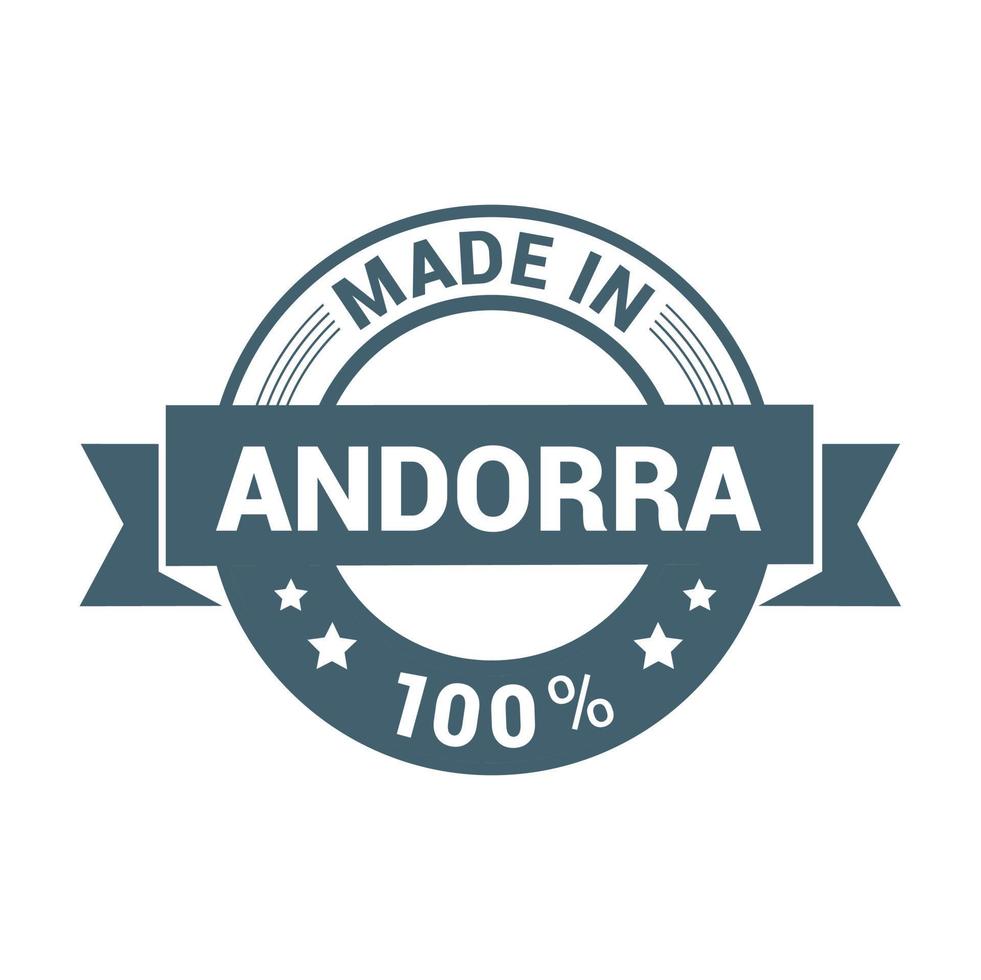 andorra francobollo design vettore