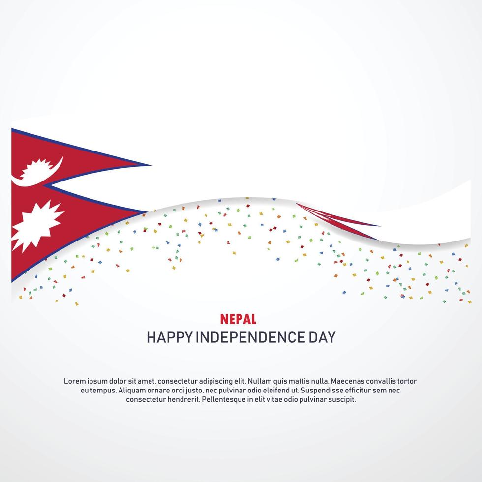 Nepal contento indipendenza giorno sfondo vettore