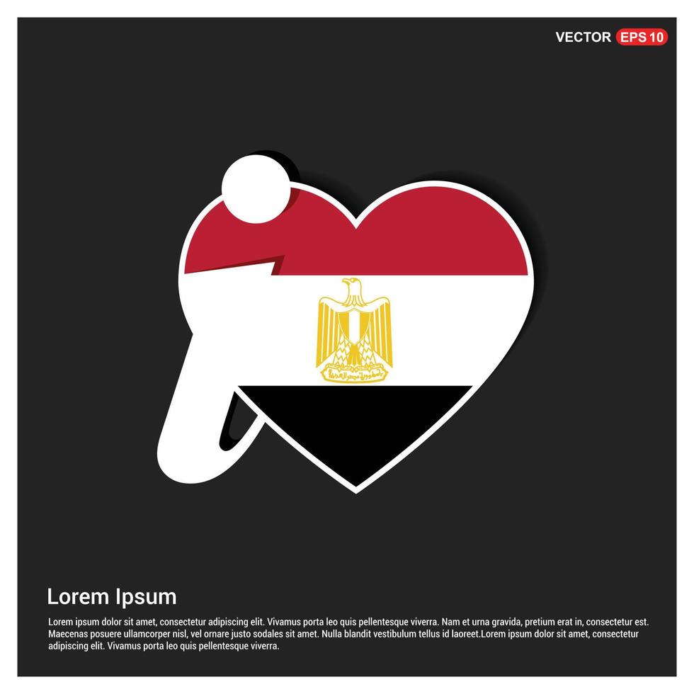 Egitto bandiera design vettore
