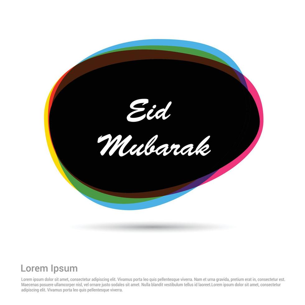 eid mubarak deisgn con tipografia e creativo deisgn vettore