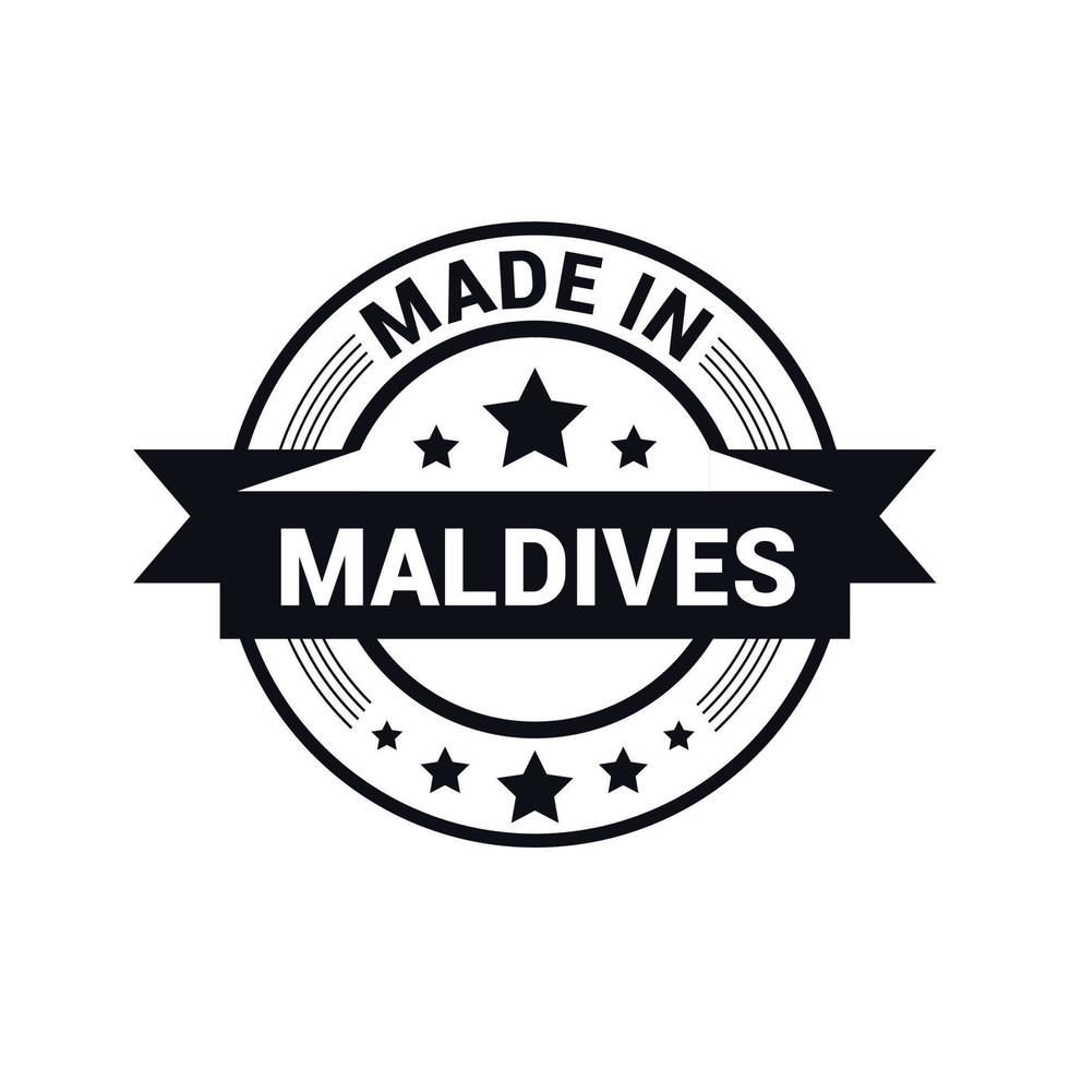 Maldive francobollo design vettore