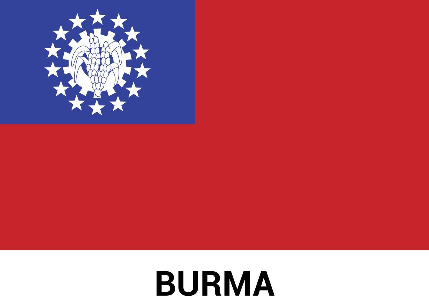 birmania bandiera design vettore