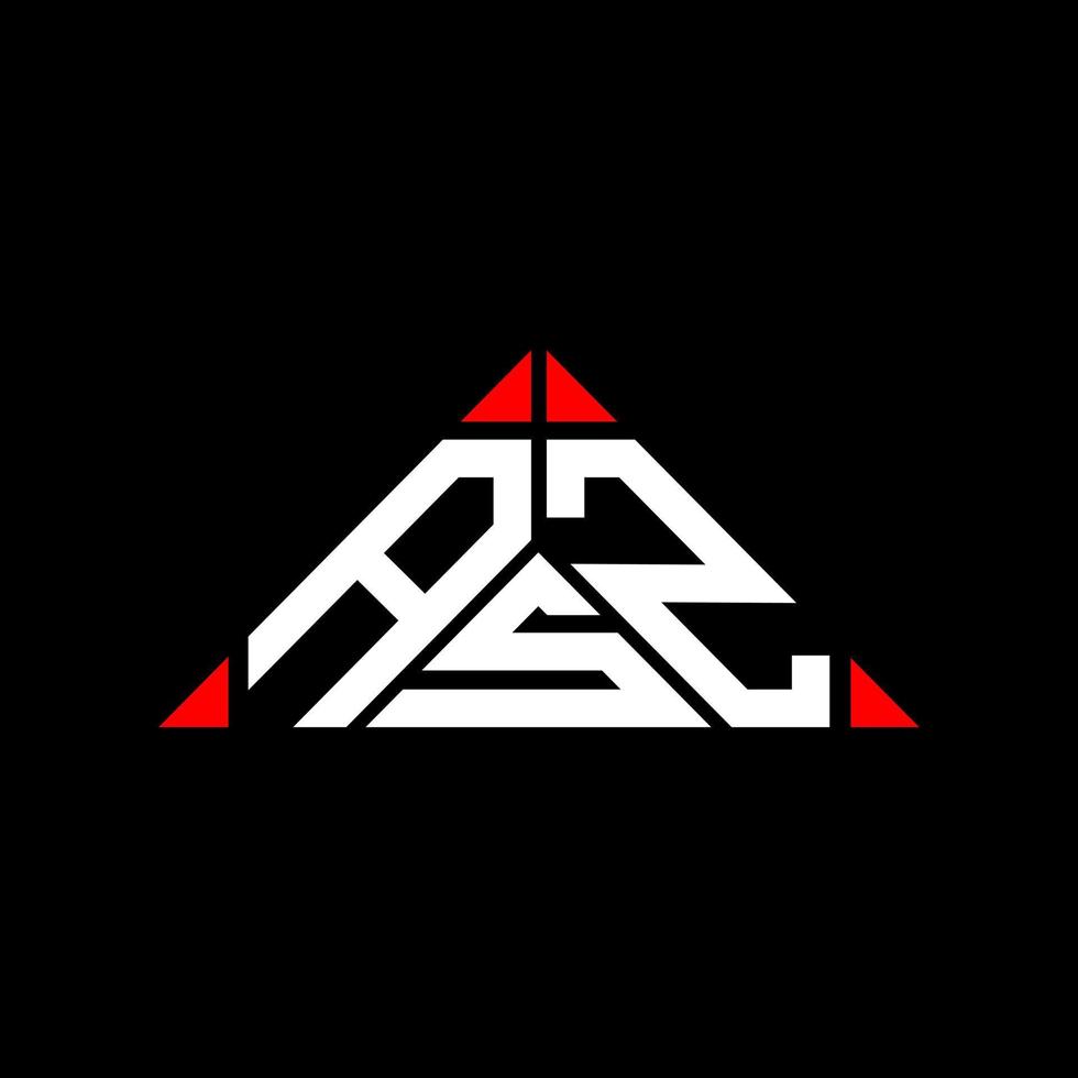 asz lettera logo creativo design con vettore grafico, asz semplice e moderno logo nel triangolo forma.