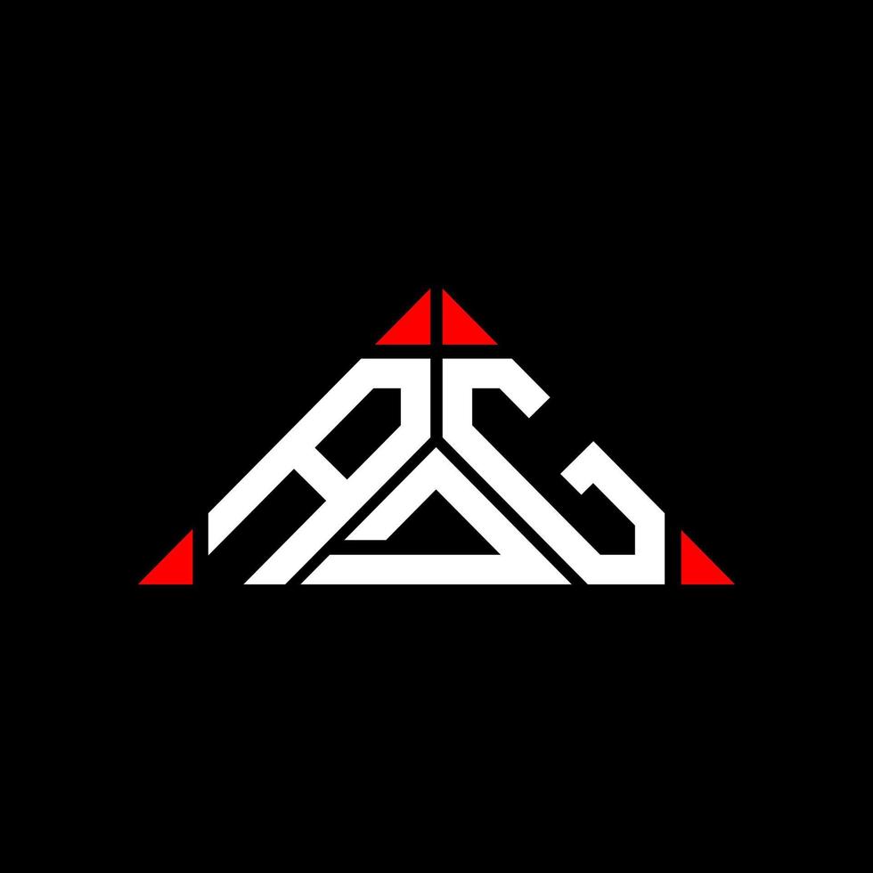 agg lettera logo creativo design con vettore grafico, agg semplice e moderno logo nel triangolo forma.