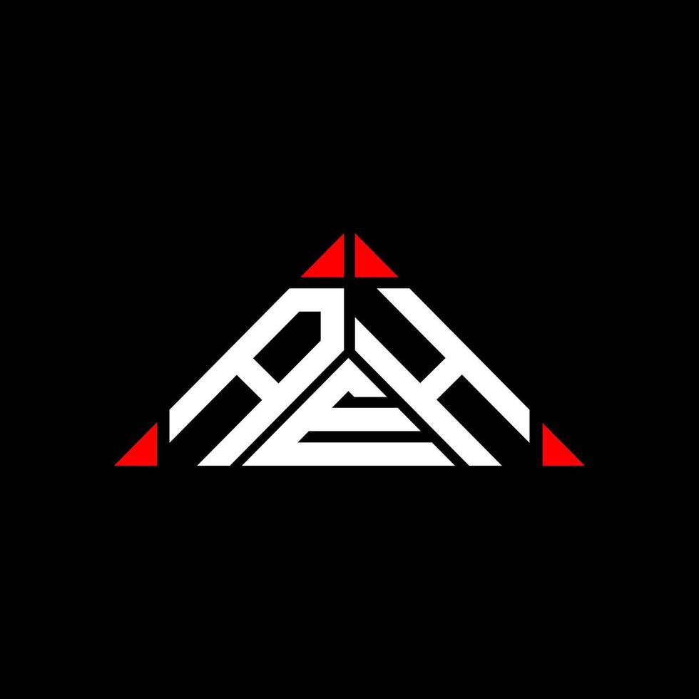 eh lettera logo creativo design con vettore grafico, eh semplice e moderno logo nel triangolo forma.