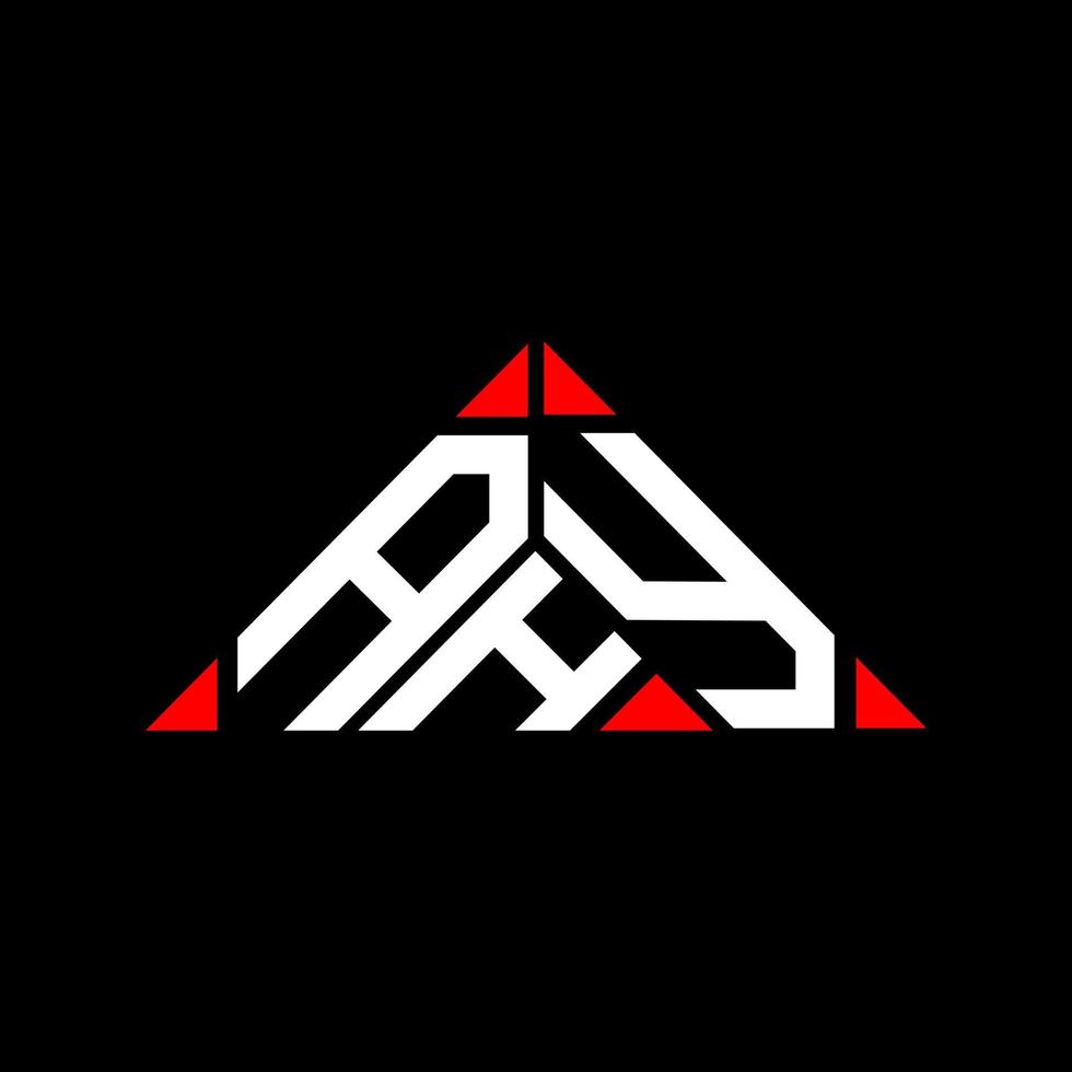 ahi lettera logo creativo design con vettore grafico, ahi semplice e moderno logo nel triangolo forma.