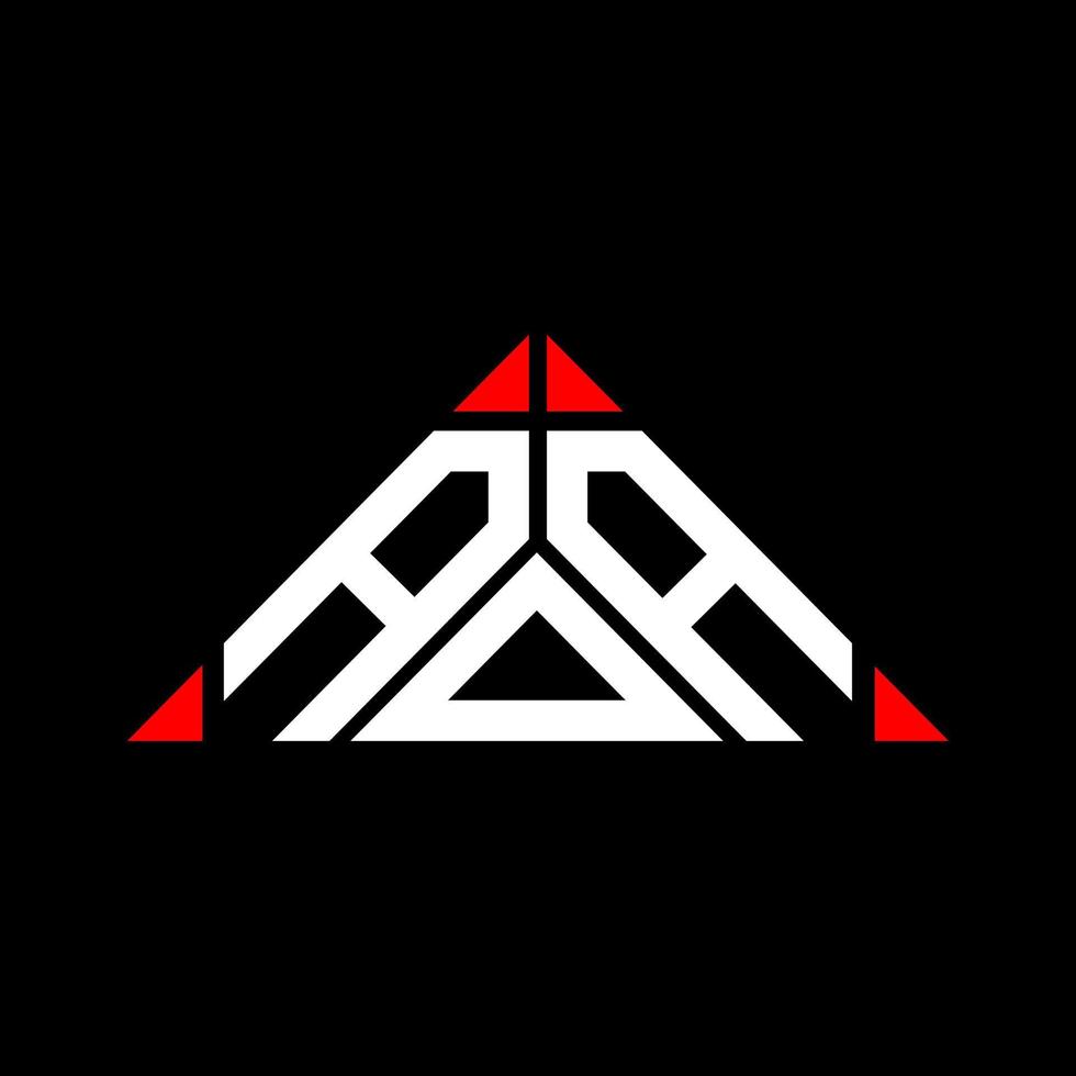 aoa lettera logo creativo design con vettore grafico, aoa semplice e moderno logo nel triangolo forma.