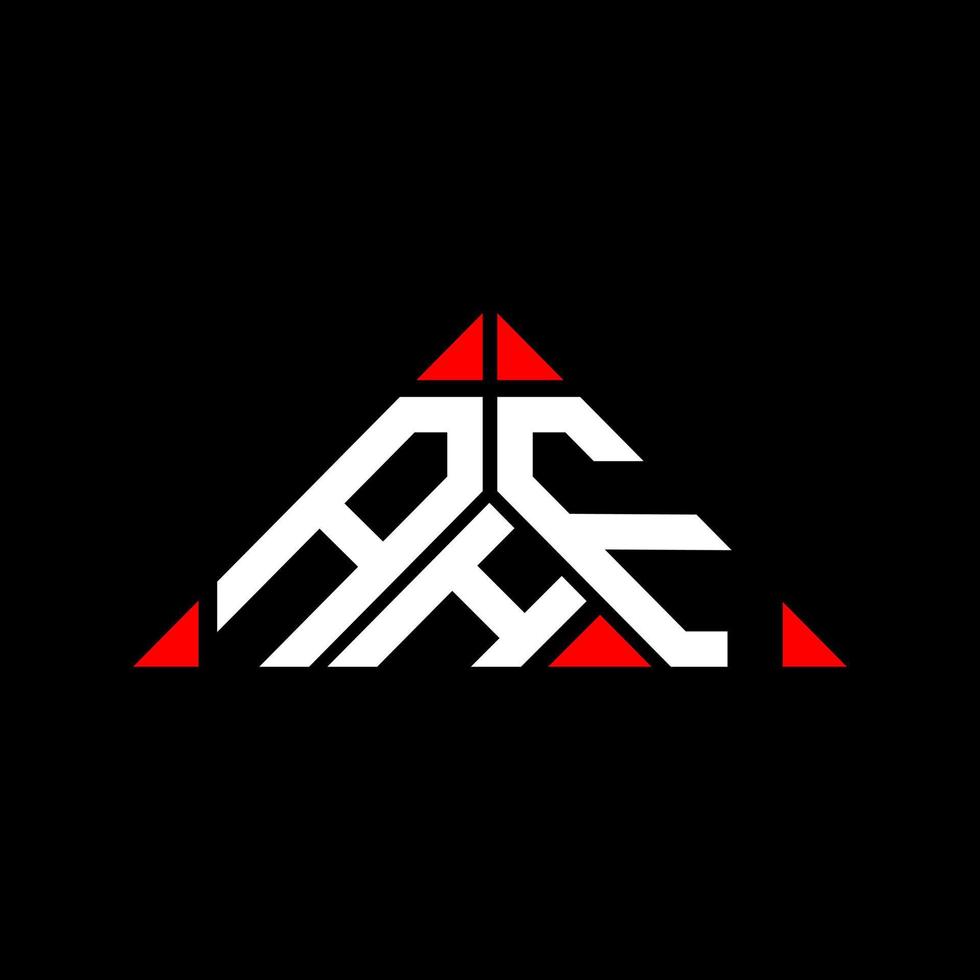 ahe lettera logo creativo design con vettore grafico, ahe semplice e moderno logo nel triangolo forma.
