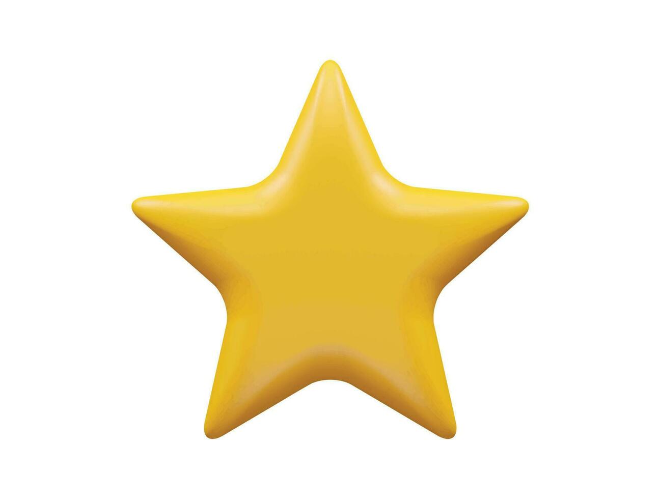 stella icona 3d rendere vettore