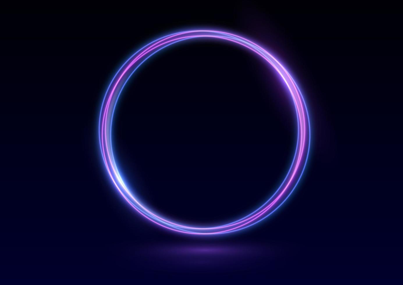 neon vortice. curva blu linea leggero effetto. astratto squillare sfondo con raggiante vorticoso sfondo. energia flusso tunnel. blu portale, piattaforma. Magia cerchio vettore. il giro telaio con leggero effetto vettore