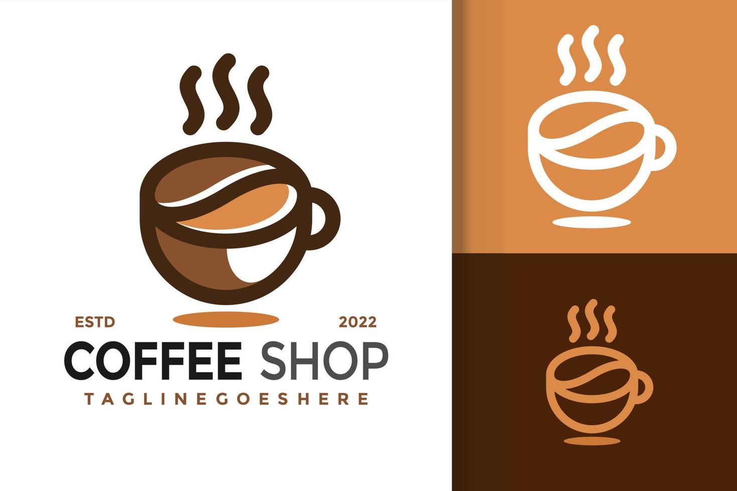 tazza caffè negozio logo disegno, marca identità loghi vettore, moderno logo, logo disegni vettore illustrazione modello