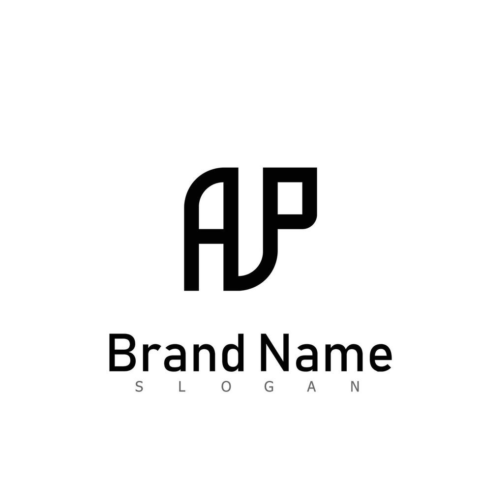 ap logo design simbolo vettore