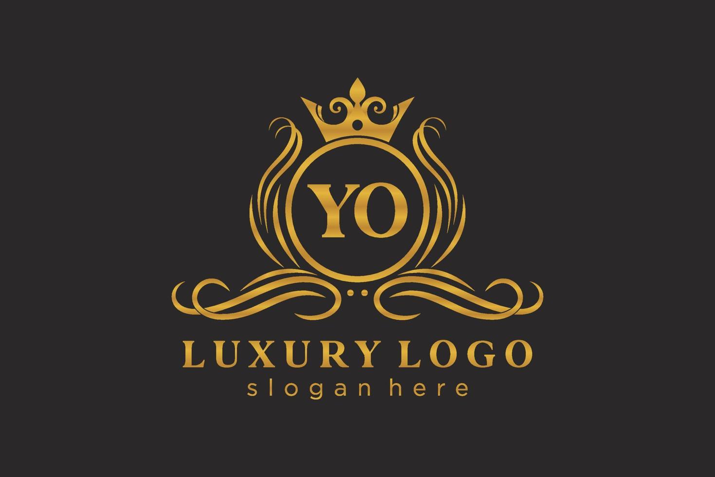 iniziale yo lettera reale lusso logo modello nel vettore arte per ristorante, regalità, boutique, bar, Hotel, araldico, gioielleria, moda e altro vettore illustrazione.