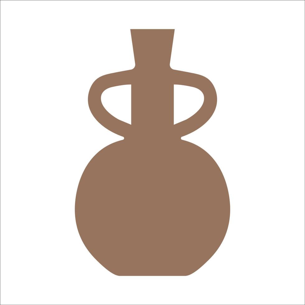vettore illustrazione di moderno ceramica vaso. singolo elemento nel di moda boho stile isolato su bianca sfondo