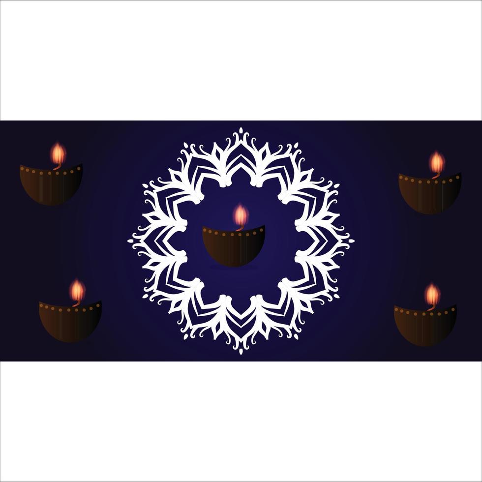 contento Diwali vettore arte modello design